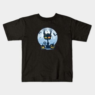 Halloween Town Black Cat Kids T-Shirt